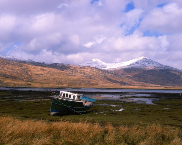 Winter Scene Over Loch Scridain And Ben More Island Of Mull