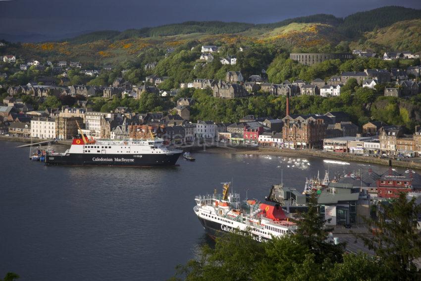 Oban Bay With MV Finlaggan At North Pier 1st Day In Oban 22nd May 11