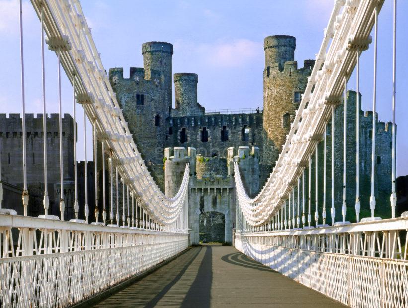 Conwy Castle From Moat Bridge Conwy North Wales