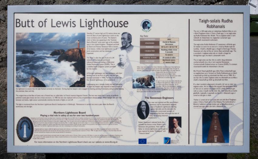 DSC 5328 BUTT OF LEWIS LIGHTHOUSE SIGNAGE LEWIS