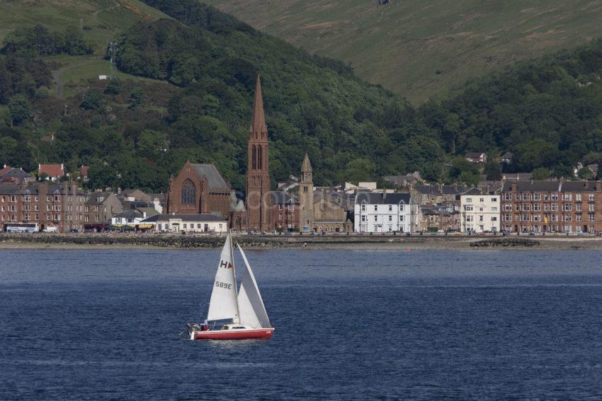 Largs With Passing Yacht