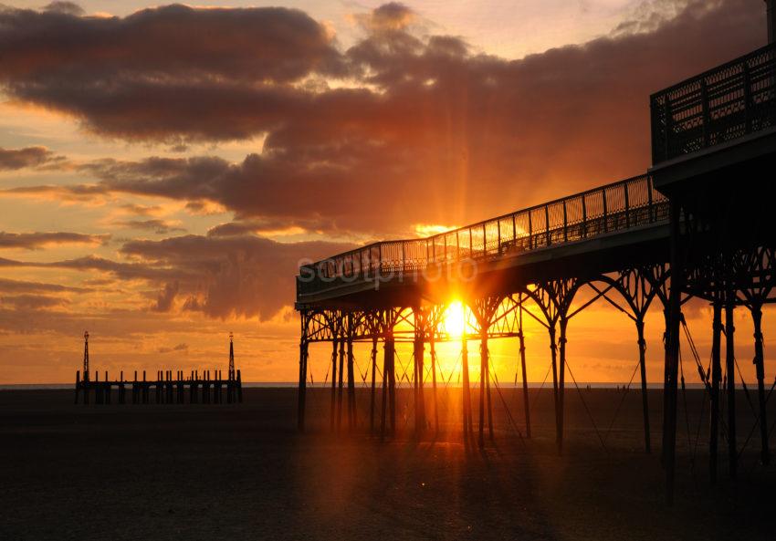 St Annes Pier At Sunset Lytham St Annes Lancs