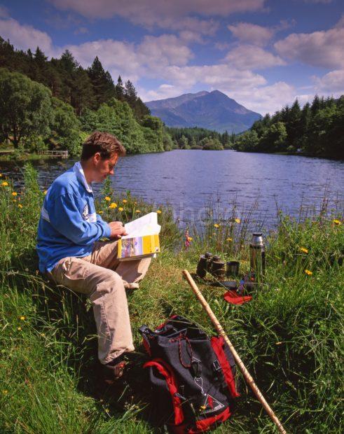 Hiker At The Lochan Trail