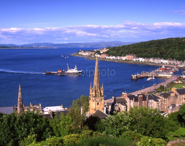 Rothesay Bay And Town With Clyde Ferry Island Of Bute