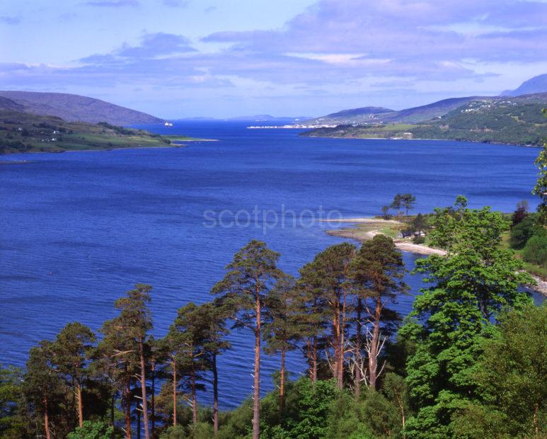 Looking Up Loch Broom Towards Ullapool From South North West Highlands