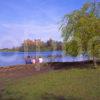 Early Springtime View From The Shore Of Linlithgow Loch With Distant Linlithgow Palace In View Linlithgow Midlothian