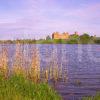 Summer View Across Linlithgow Loch Towards Linlithgow Palace West Lothian