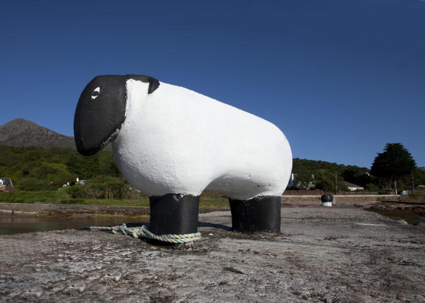 SHEEP BOLLARD ON PIER CORRIE ARRAN