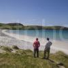 Tourists Admire The Beaches On Vatersay