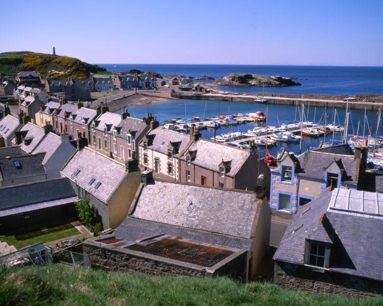 Findochty Village And Harbour And Moray Firth