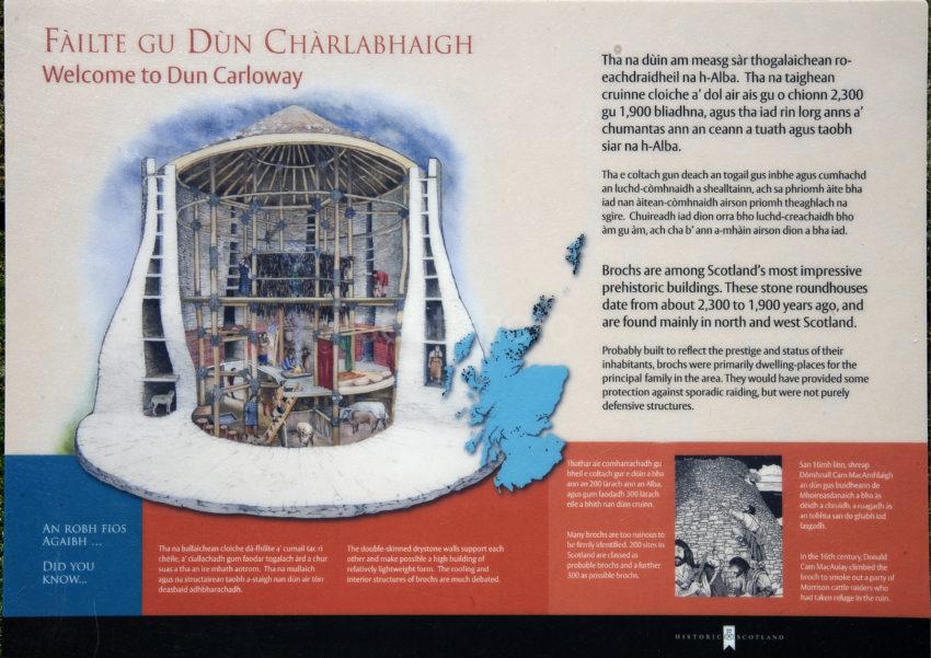 DUN CARLOWAY BROCH PLAQUE