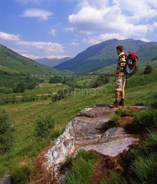 Hiker Glenfinnan Viaduct