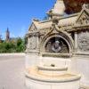 The Robert Stewart Fountain And University Tower Kelvingrove Park Glasgow