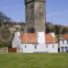 WY3Q9791 St Serfs Church Tower 1550 Dysart Seafront Nr Kirkcaldy Fife