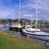 Yachts At Old Jetty On Easdale Island