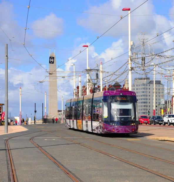 New Tram Passes North Pier