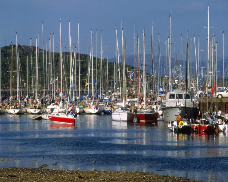 Cluster Of Yachts Intarbert Loch Fyne