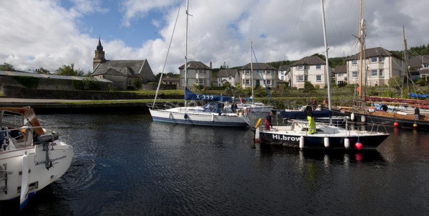 ACTION IN ARDRISHAIG BASIN ON CRINAN CANAL