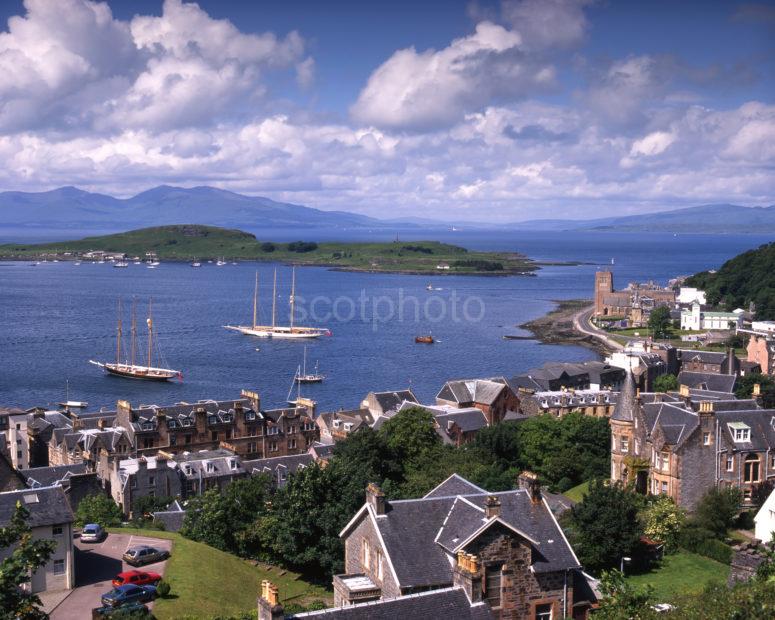 View Across Oban Bay Towards Mull From Macaigs Tower