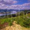 Summer View Overlooking Loch Garry Scottish Highlands