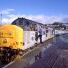Class 37 423 In Freight Livery Oban Station With Oban Glasgow Train 1988