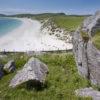 Great View Of Beach On Vatersay From Road