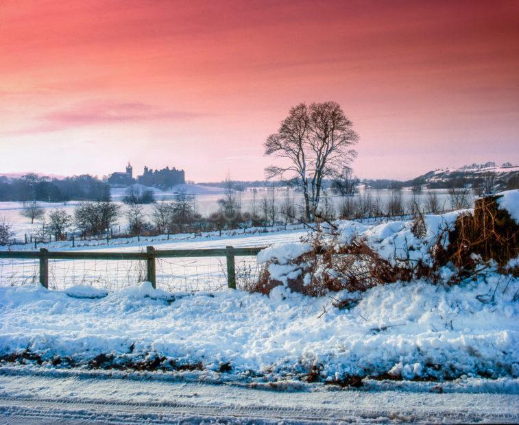 Linlithgow Palace Winter Snow