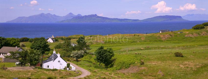 Panoramic View To Eigg And Rum From Ardnamurchan