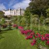 I5D9958 Dunrobin Castle From Red Flowers