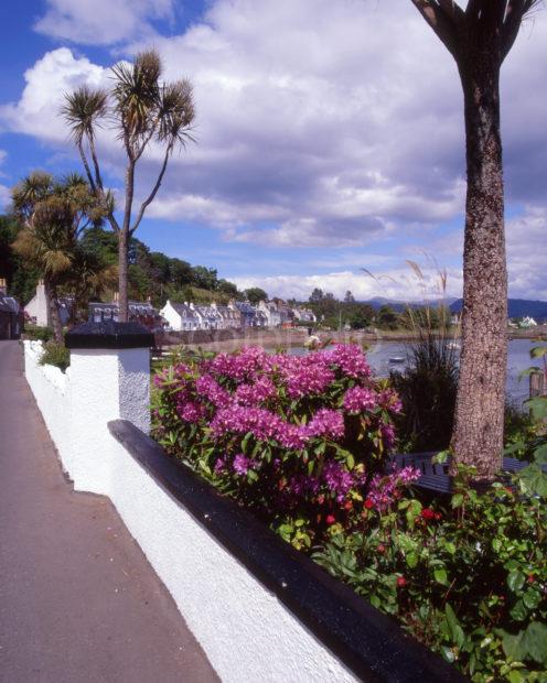 Summer Scene In Plockton Village On Shore Of Loch Carron