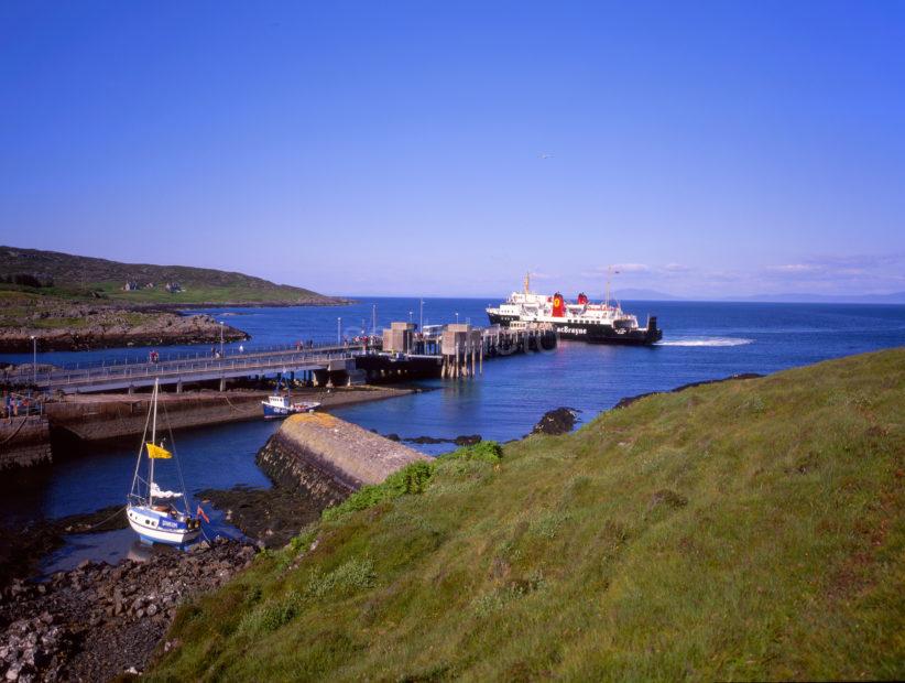 Scalasaig Harbour And Pier With Car Ferry Colonsay