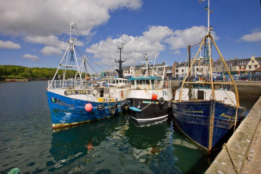 Fishing Boats At Stornoway Pier Hebrides