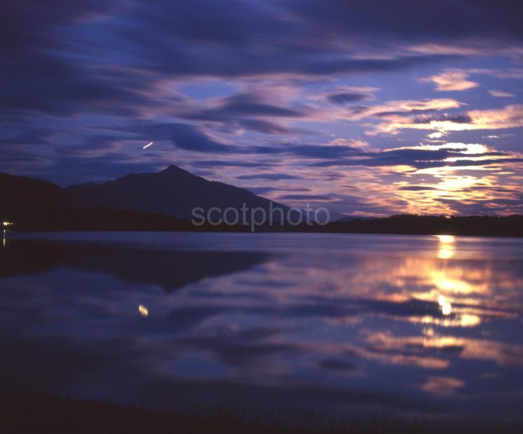 Moonrise Over Ben Cruachan And Loch Etive Argyll