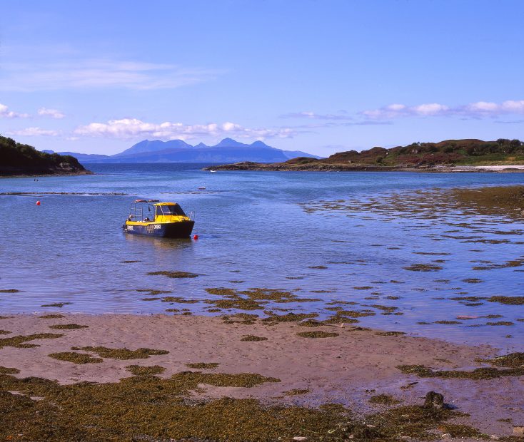 The Island Of Rhum From Glenuig Moidart West Of Scotland