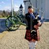 Piper Playing Outside Blair Castle In Blair Atholl Perthshire