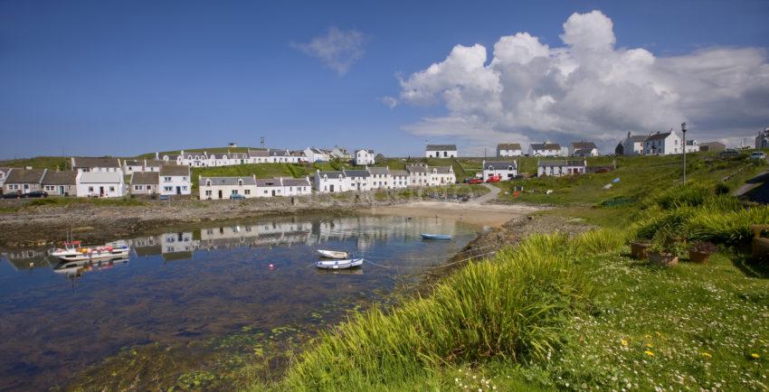 Panoramic Of Portnahaven Village Rhinns Of Islay