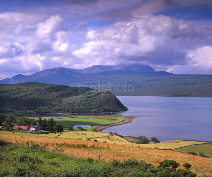 Varrich Castle And Ben Hope From Tongue Sutherland