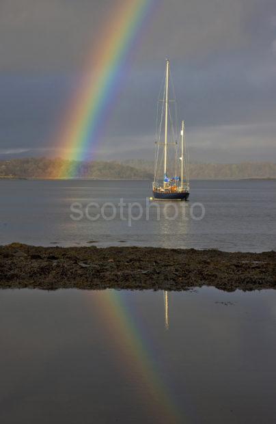 Rainbow Over Yacht Loch Creran