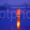 WY3Q2767 Connel Bridge Sunset Loch Etive Argyll Beam Of Sunlight