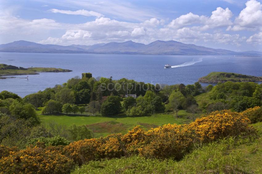 Dunollie Castle And Mull From Battleship Hill