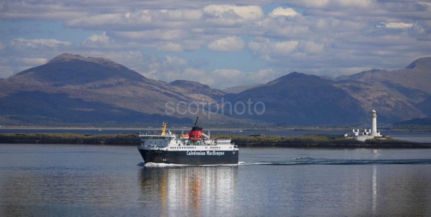 MV Isle Of Mull With Lismore Lighthouse Panoramic