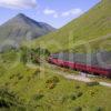 WY3Q0782 Hogwarts Express Steams Past Beinn Dorain Nr Tyndrum