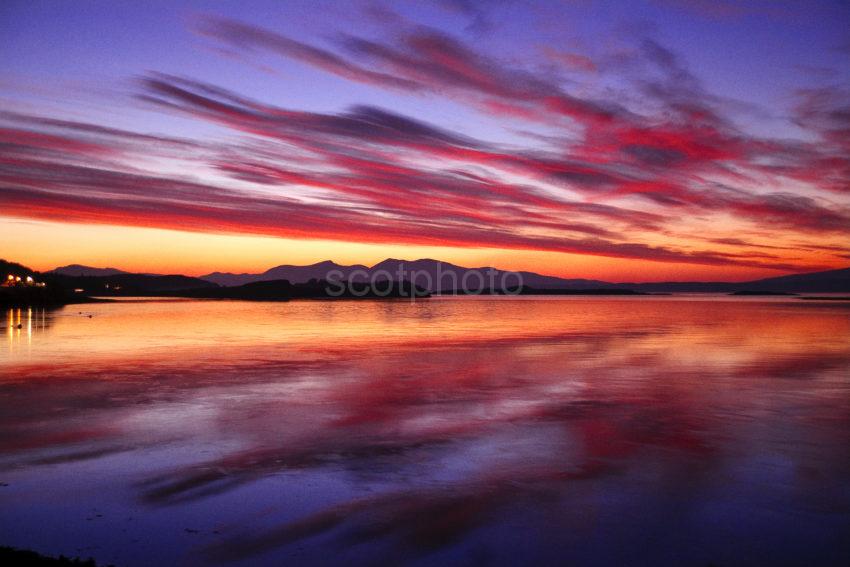 SUNSET OVER MULL FROM CONNEL