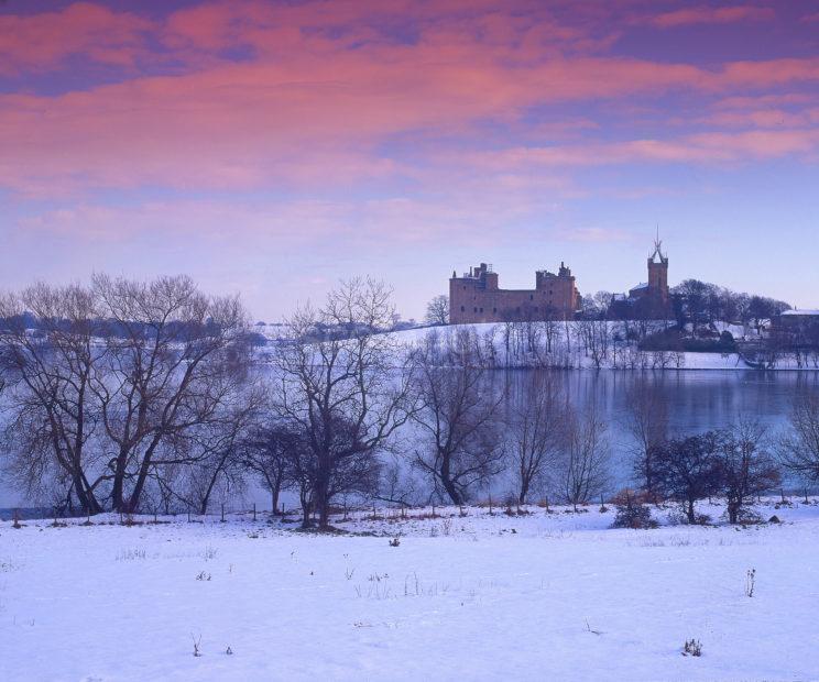 Winter View Towards Linlithgow Loch And Palace Linlithgow West Lothian