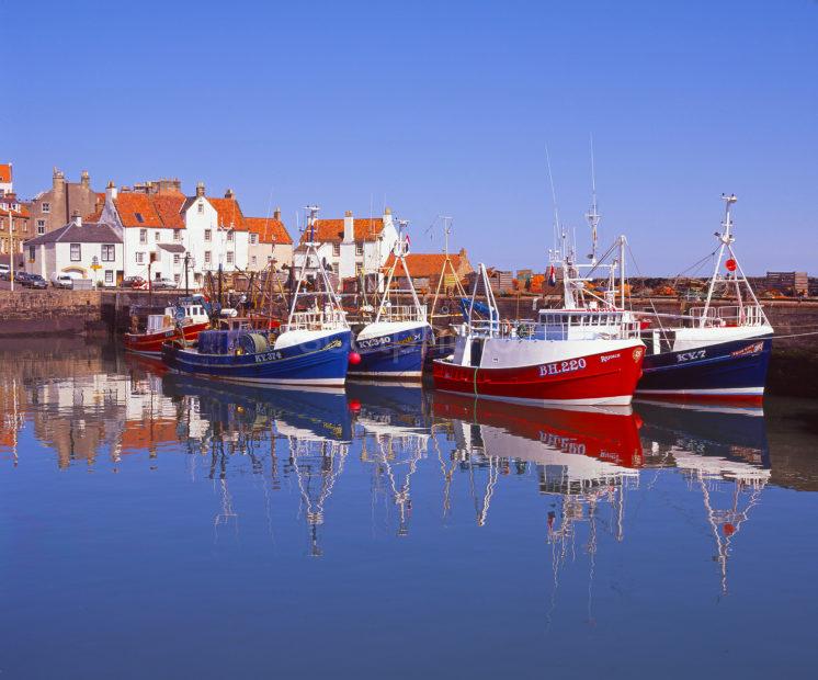 Fishing Boats In Pittenweem Harbour Situated On The East Neuk Of Fife