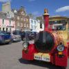 WY3Q9757 Train On Seafront Arbroath Harbour