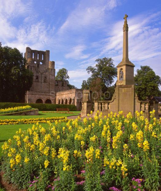 Kelso Abbey From Gardens Scottish Borders