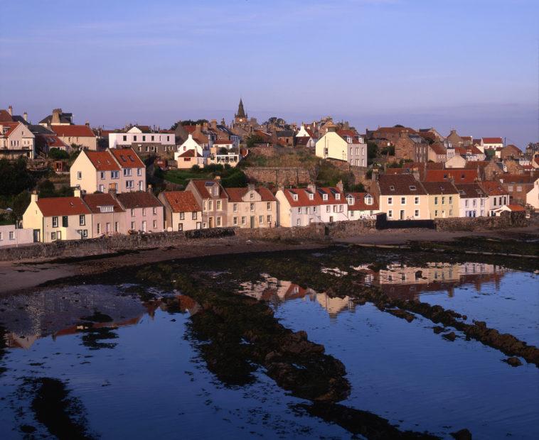 Warm Evening Light Over Pittenweem Village East Neuk Fife