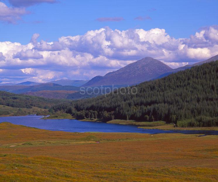 View Towards The River Garry In Peaceful Glen Garry Between Loch Quoich And Loch Garry Knoydart West Highlands