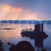 Storm Clouds Gather Over Picturesque Castle Stalker Appin Argyll